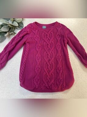 Baby Gap Pink Cable Knit Sweater Dress Girls Size 4T